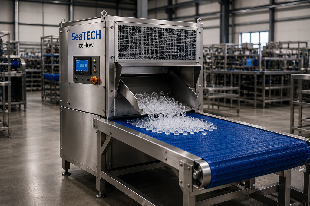 Doseur de glace industriel IceFlow conçu par SMB Crépin
