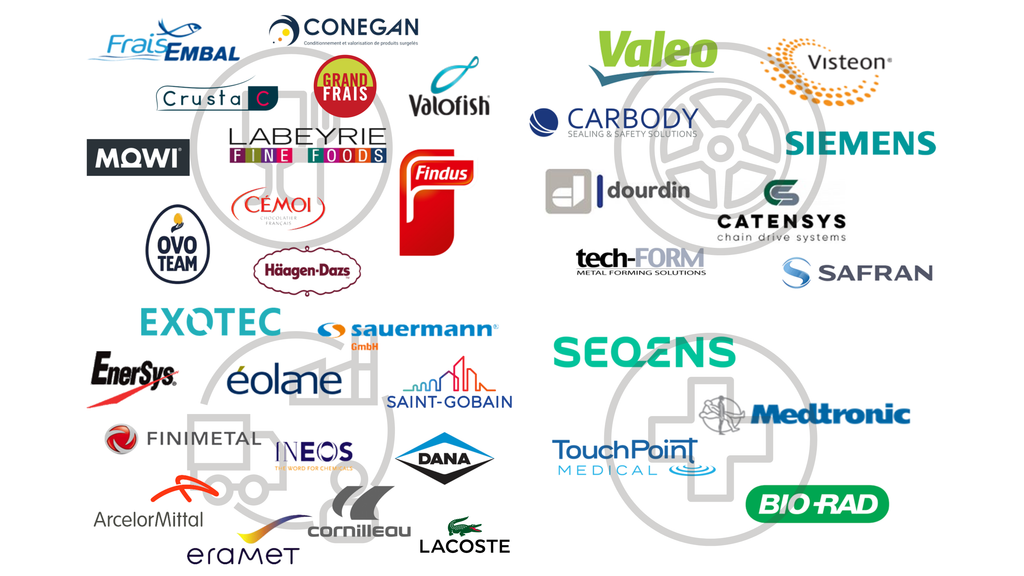 Références clients et partenaires industriels de SMB Crépin